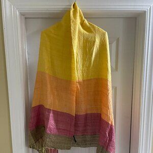 Women's Large 100% Silk Scarf / Wrap